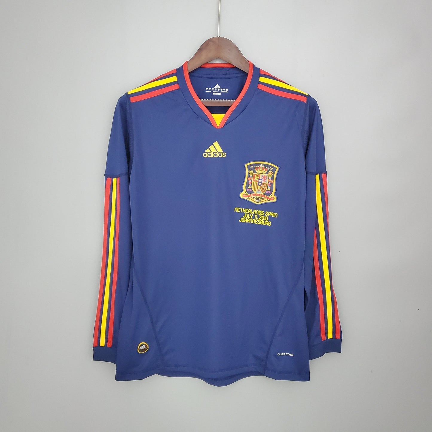 CAMISETA ESPAÑA MUNDIAL I 2010 HOMBRE (RETRO) MANGA LARGA