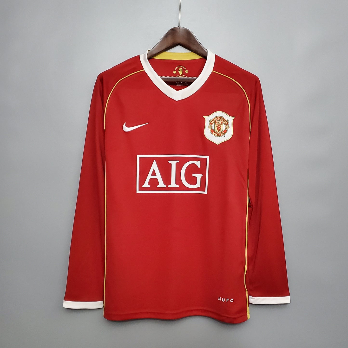 CAMISETA MANCHESTER UNITED I 06/07 HOMBRE (RETRO) MANGA LARGA