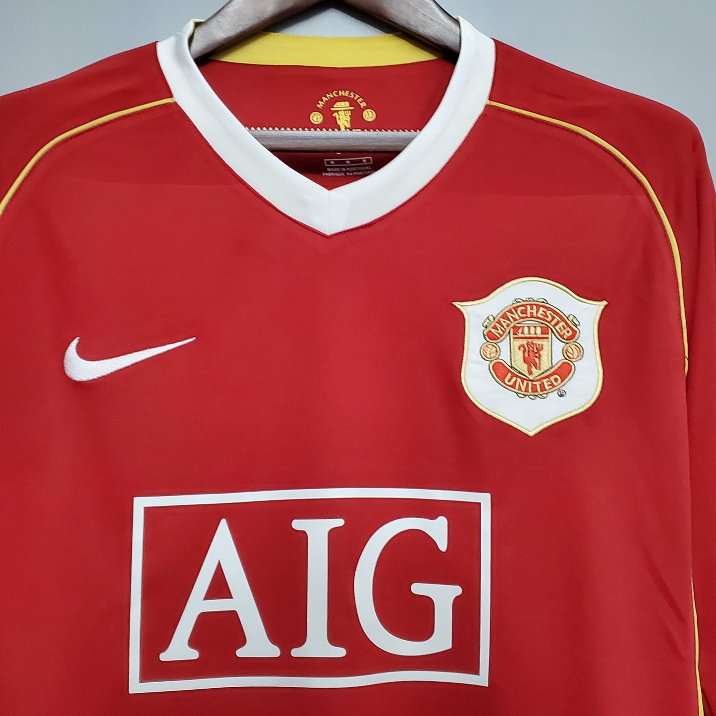 CAMISETA MANCHESTER UNITED I 06/07 HOMBRE (RETRO) MANGA LARGA