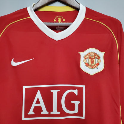 CAMISETA MANCHESTER UNITED I 06/07 HOMBRE (RETRO) MANGA LARGA