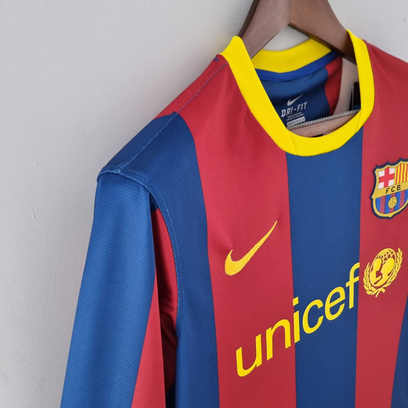 CAMISETA BARCELONA I 10/11 HOMBRE (RETRO) MANGA LARGA