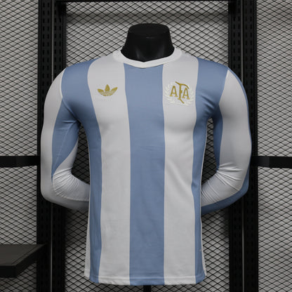 CAMISETA ARGENTINA 2025 ESPECIAL 50 AÑOS (VERSIÓN JUGADOR) MANGA LARGA