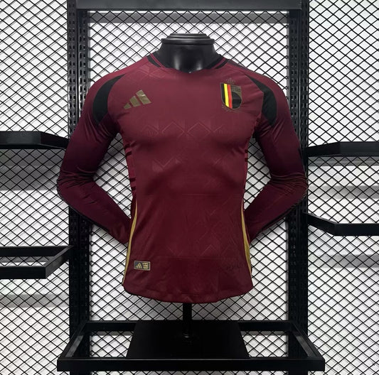 CAMISETA BELGICA EURO I 2024 HOMBRE (VERSIÓN JUGADOR) MANGA LARGA