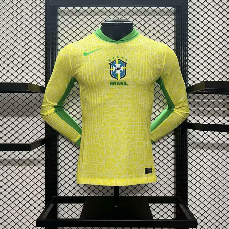 CAMISETA BRASIL COPA AMÉRICA I 2024 HOMBRE (VERSIÓN JUGADOR) MANGA LARGA