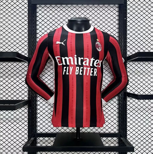 CAMISETA MILAN I 24/25 HOMBRE (VERSIÓN JUGADOR) MANGA LARGA